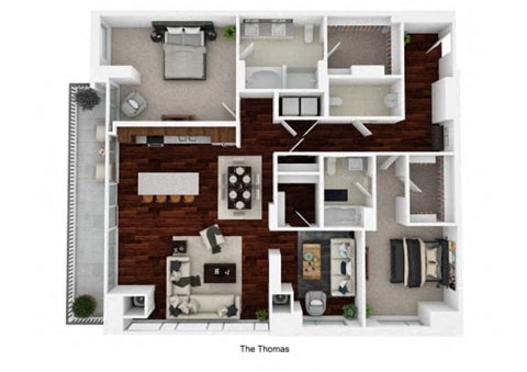 3d furnished floor plan for the thompsons